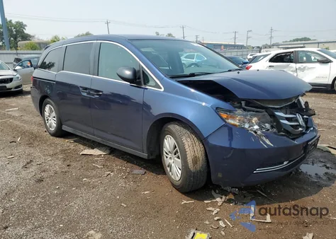 2016 Honda Odyssey Lx z USA, uszkodzony, nr VIN 5FNRL5H25GB158718